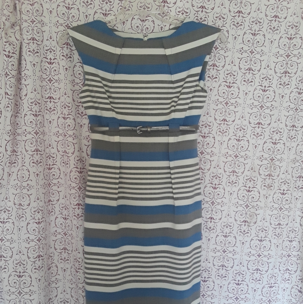 Calvin Klein fitted sheath dress with belt